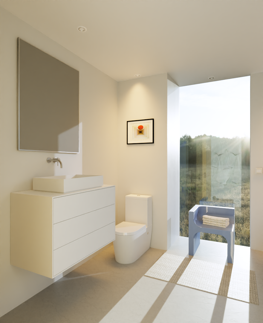 Bathroom 3D rendering