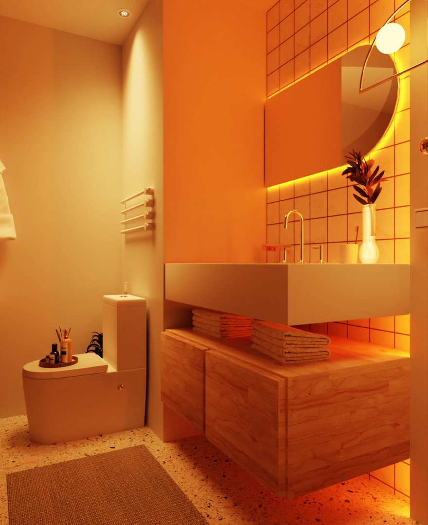 Bathroom 3D rendering 2