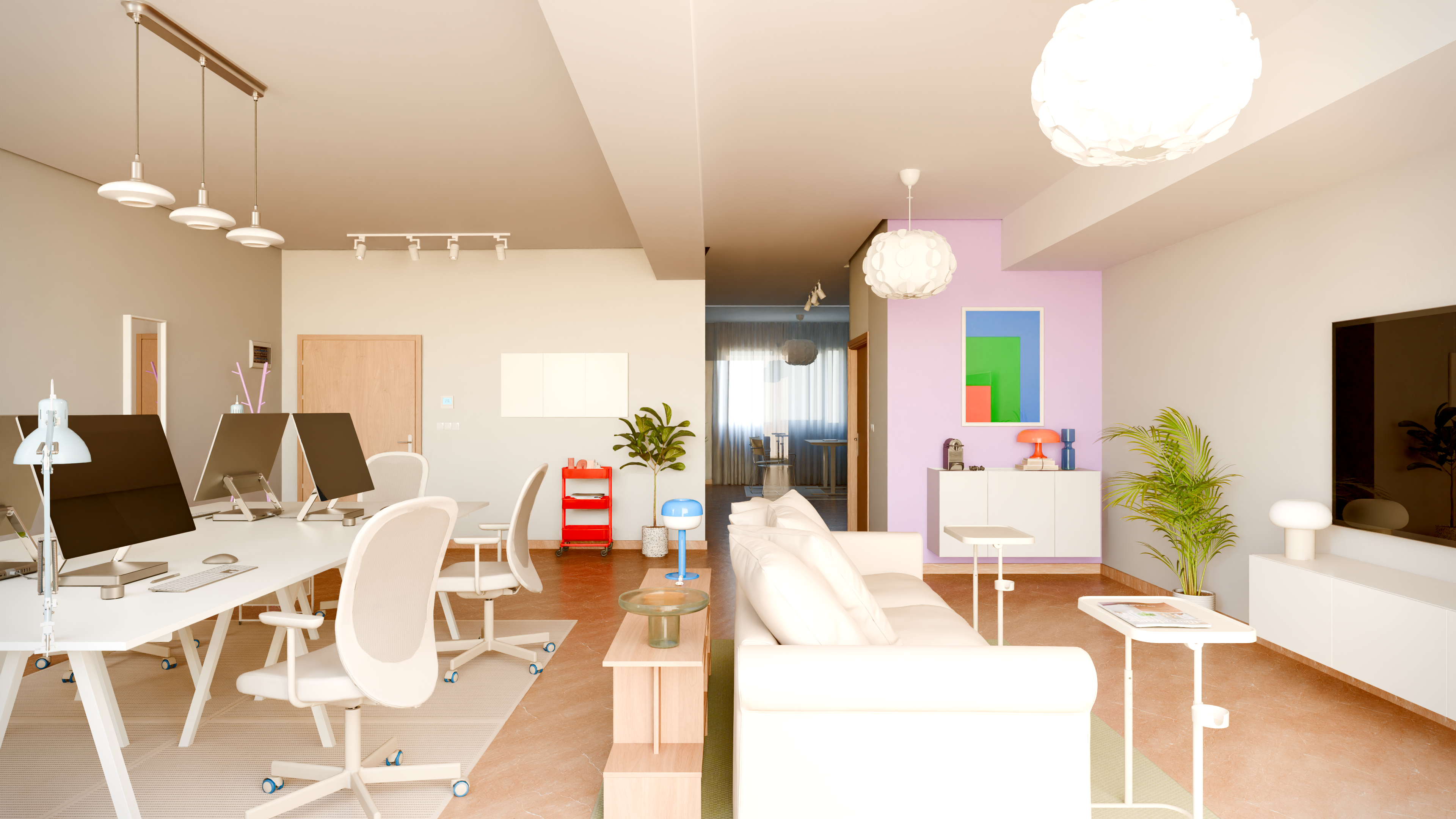 Rembrand Office Interior rendering 2